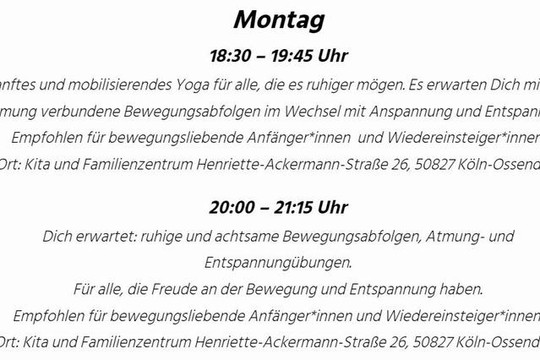 Bild 2 von Yoga Meditation Köln - Kita und Familienzentrum Henriette-Ackermann-Straße Partnergalerie