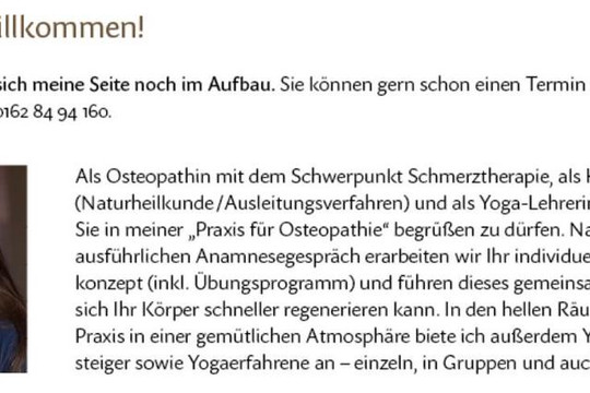 Bild 2 von Praxis für Osteopathie,Yoga und Naturhei Partnergalerie