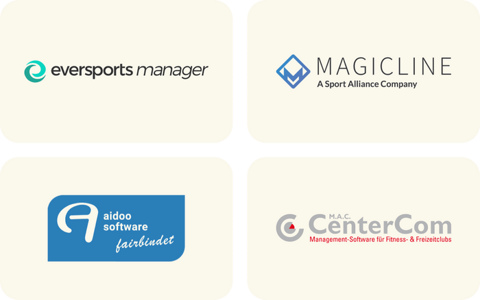 Eversports manager, Magicline, Aidoo Software, CenterCom