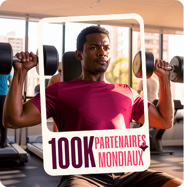 Bannière principale mettant en avant 100.000 partenaires.