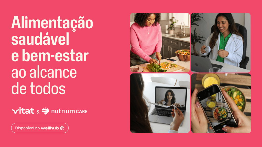 Assinantes do Wellhub agora têm acesso ao Nutrium Care e à Vitat, aplicativos de nutrição e bem-estar que ajudam os usuários a cultivar hábitos alimentares saudáveis, definir metas, acompanhar refeições, monitorar dados de saúde e consultar nutricionistas.