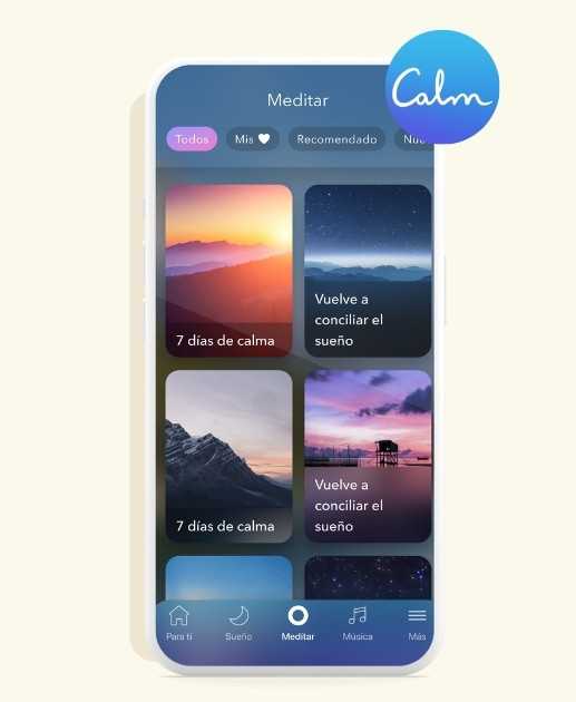 calm app mockup