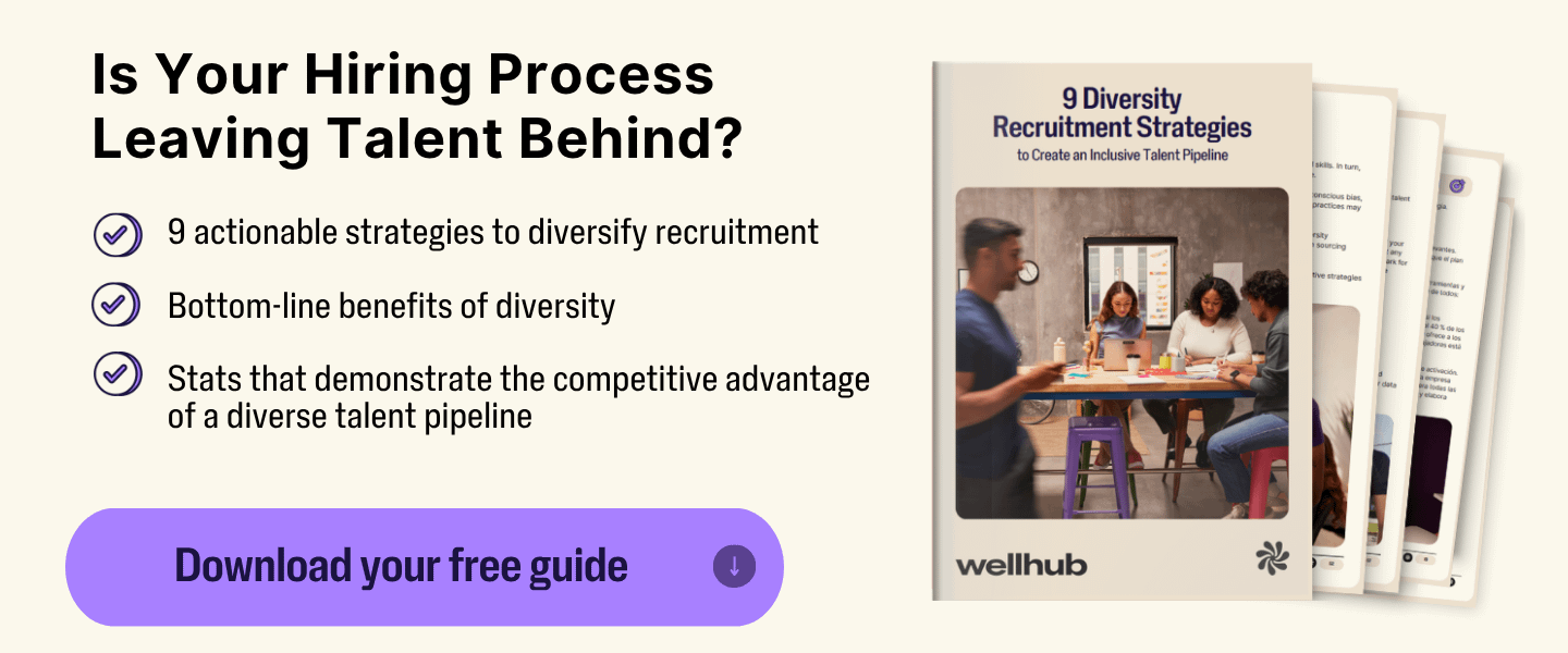 Banner for a guide on diversity recruitment strategies with tips to improve hiring equity and strengthen your talent pipeline.