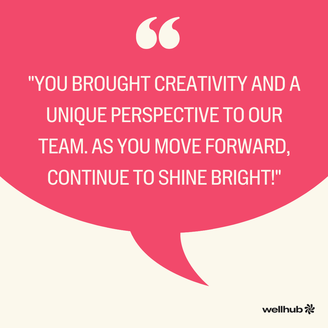 Quote bubble that reads: