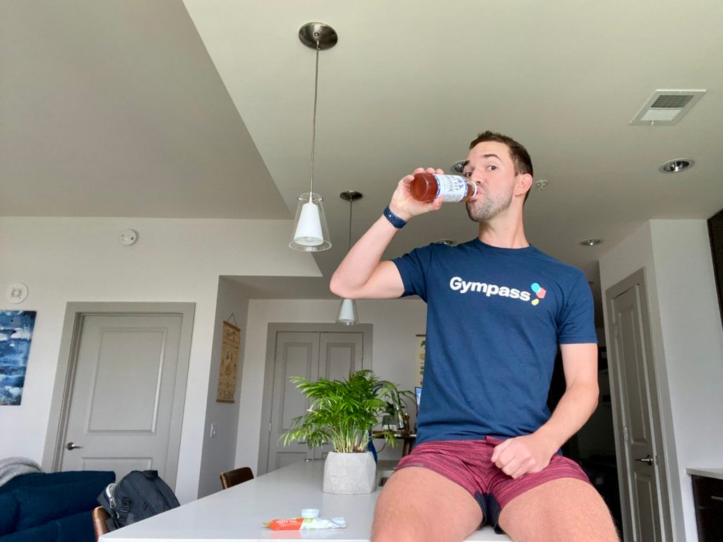 Blaine eating breakfast