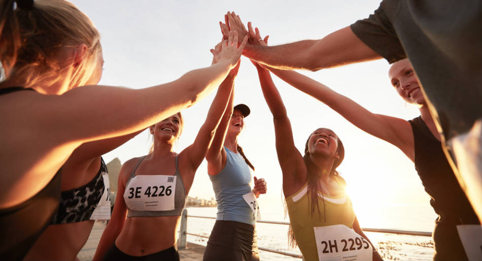 Correr em grupo de amigos