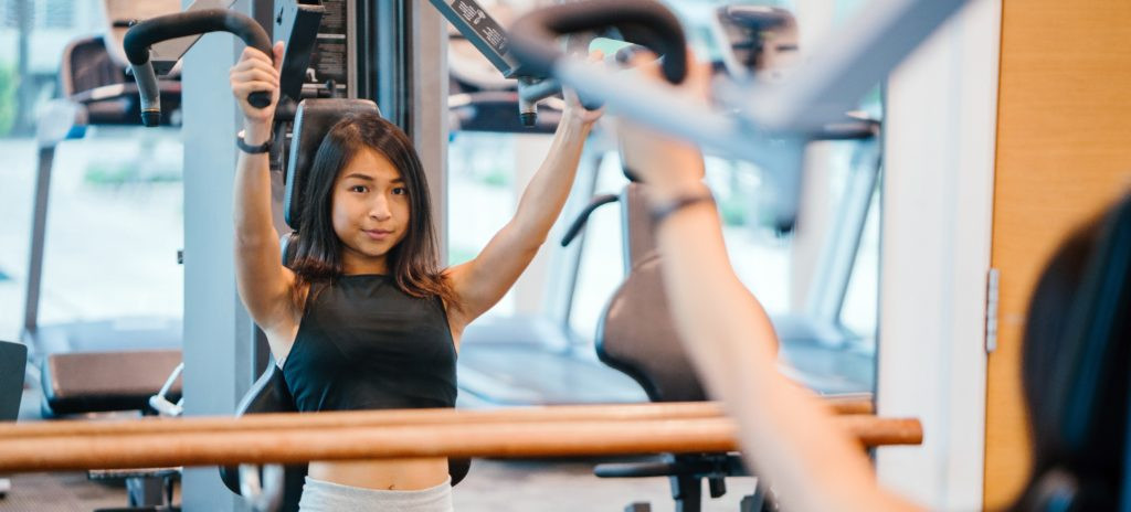 Woman doing strength training exercise