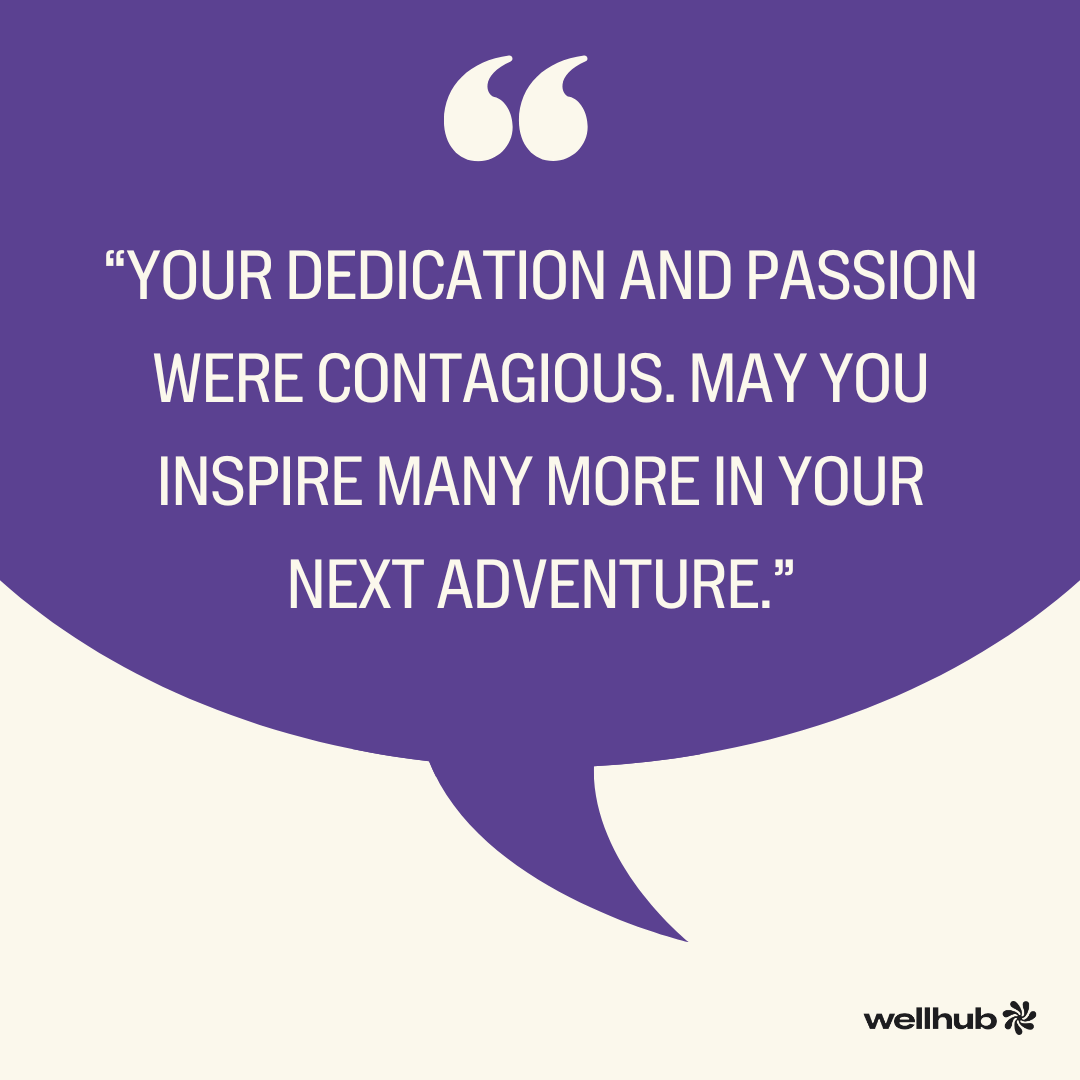 Quote bubble that reads: